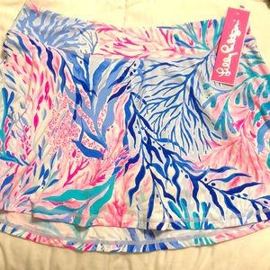 Iilly Pulitzer luxletic skort kaleidoscope coral